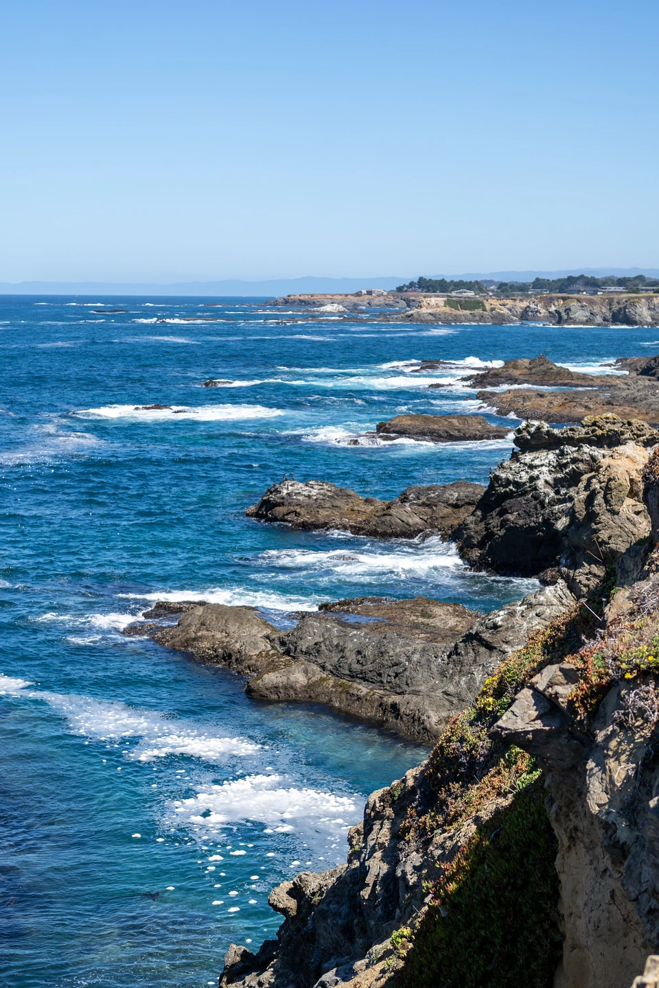 The coastline running north