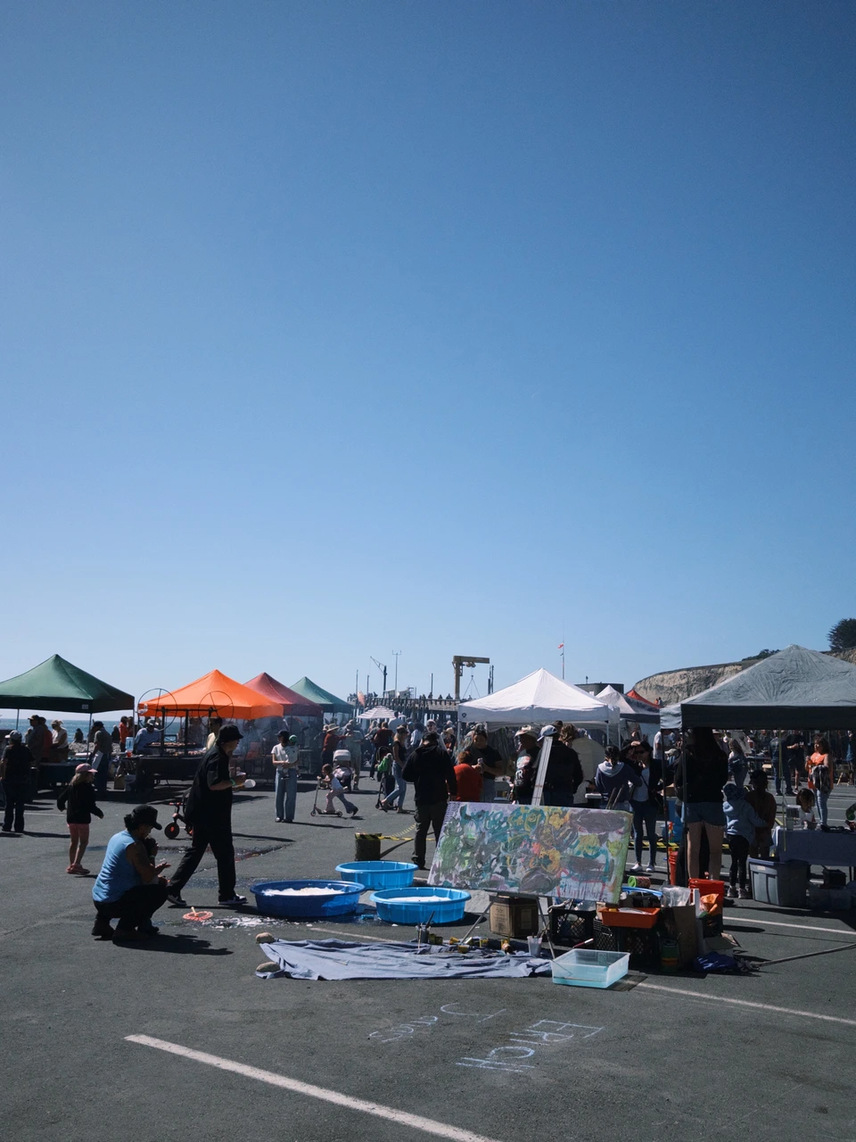Tents and stalls at the fest